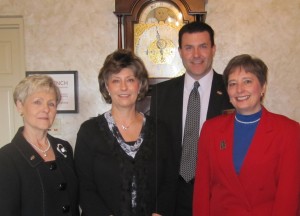 L to R:Barbara Stewart Susan Broersma and Tom Antram with FRENCH and Gail Rubin