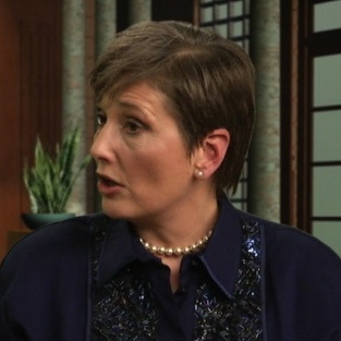 Gail Rubin, on-set during the 'A Good Goodbye' TV program