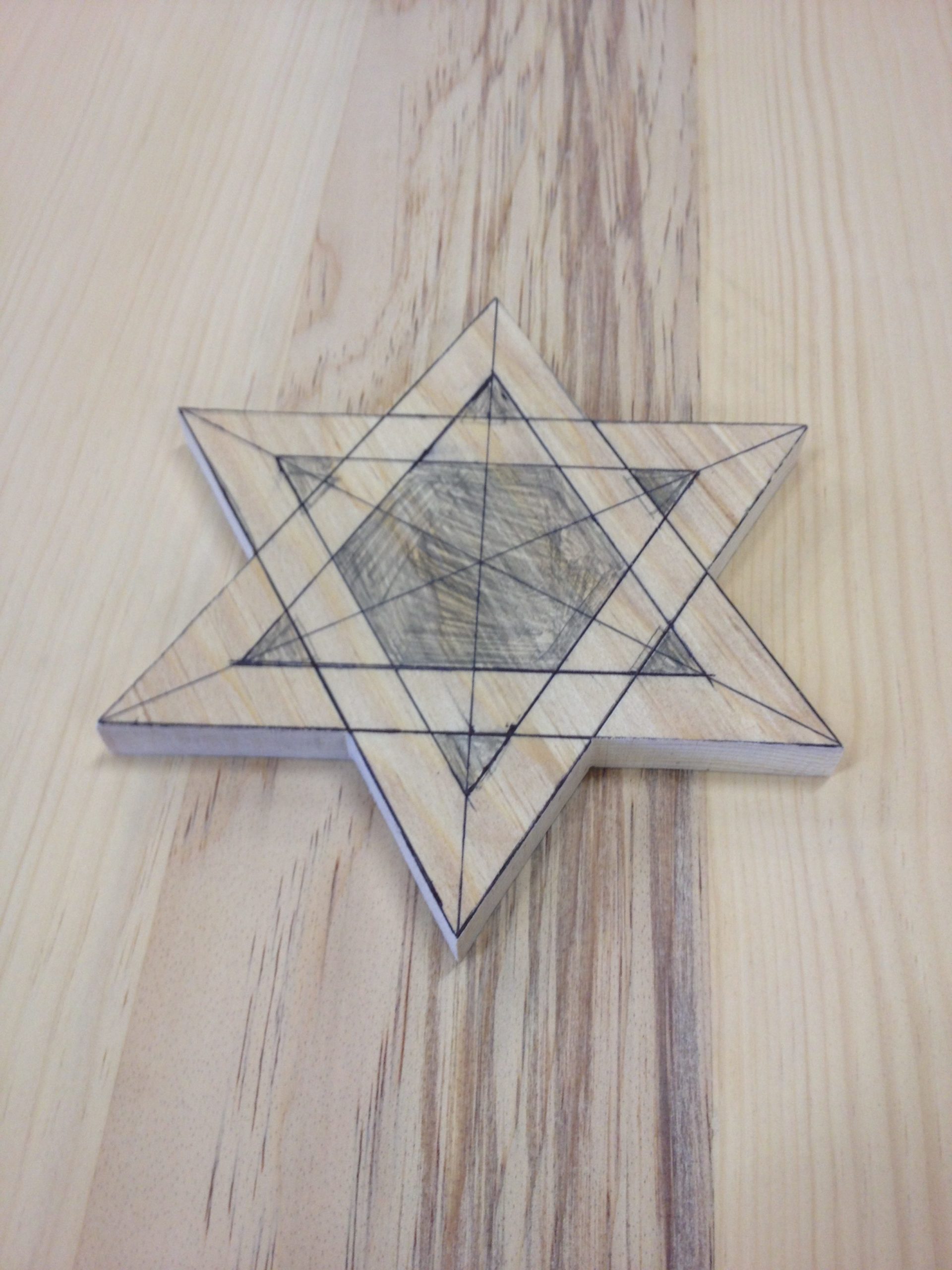 Jewish star on casket