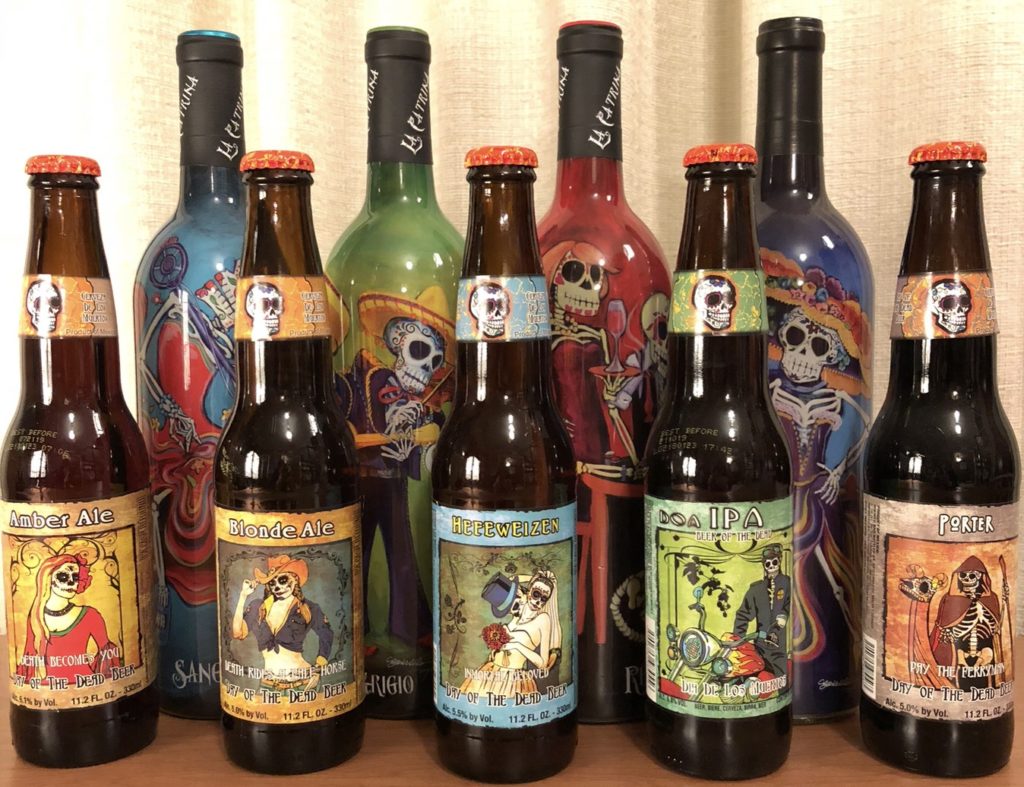 Muerto beer and wine